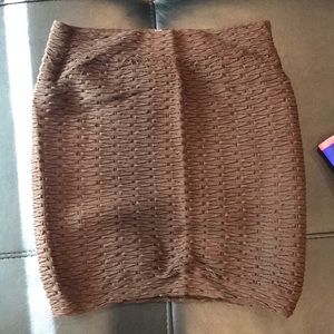 Guess brown mini stretch skirt